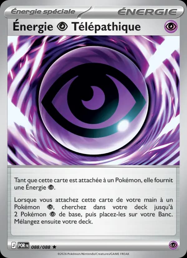 Carte Pokémon Énergie Psy Télépathique 088/088