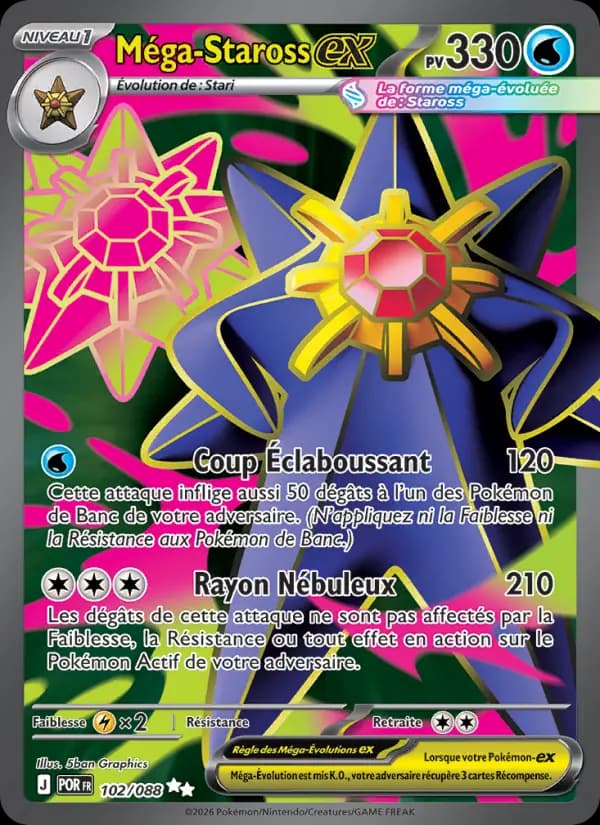 Carte Pokémon Méga-Staross ex 102/088 — Équilibre Parfait