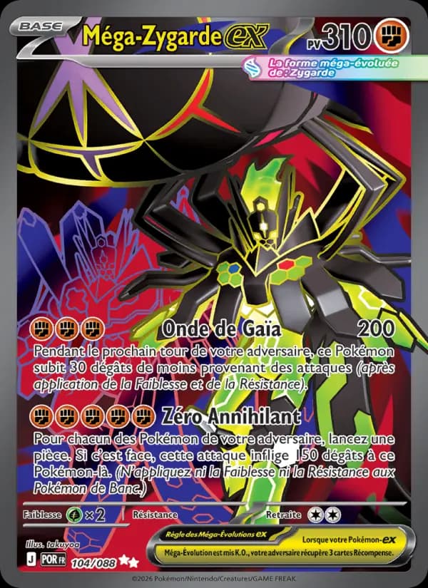 Carte Pokémon Méga-Zygarde ex 104/088 — Équilibre Parfait