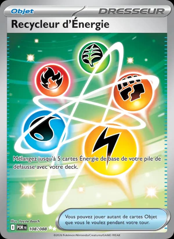 Carte Pokémon Recycleur d'Énergie 108/088