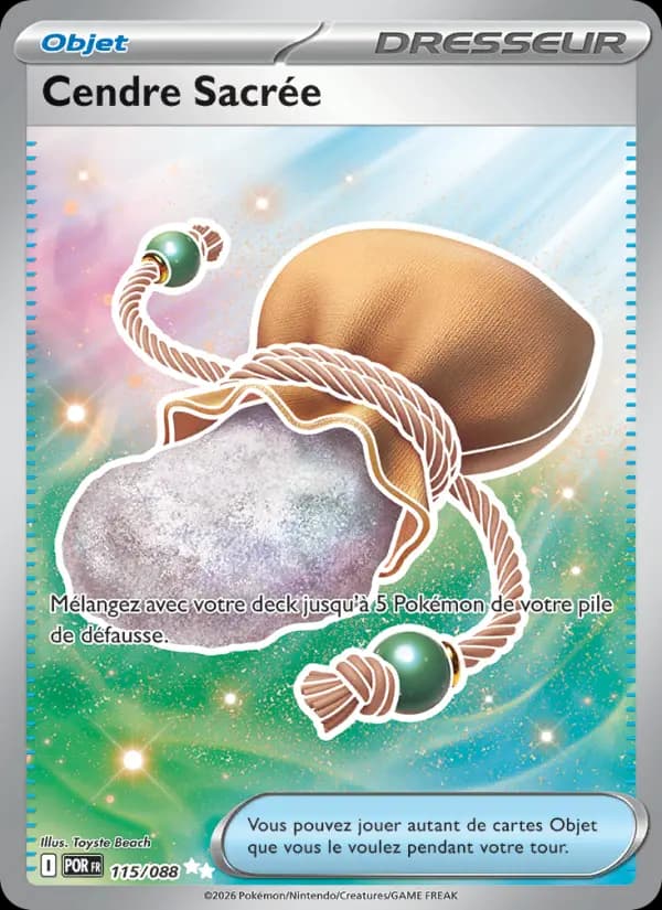 Carte Pokémon Cendre Sacrée 115/088