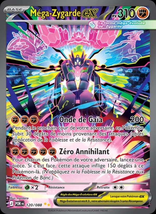 Carte Pokémon Méga-Zygarde ex 120/088 — Équilibre Parfait