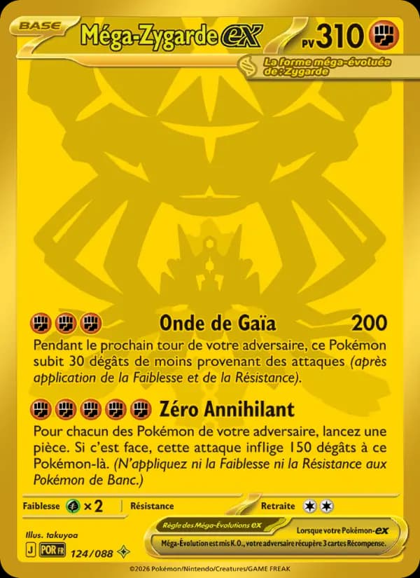 Carte Pokémon Méga-Zygarde ex 124/088 — Équilibre Parfait