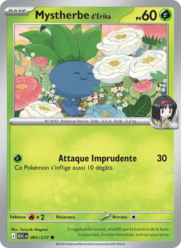 Carte Mystherbe d'Erika du Pokémon Mystherbe