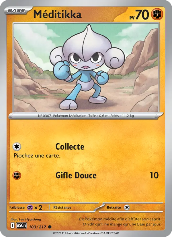 Carte Meditikka du Pokémon Méditikka