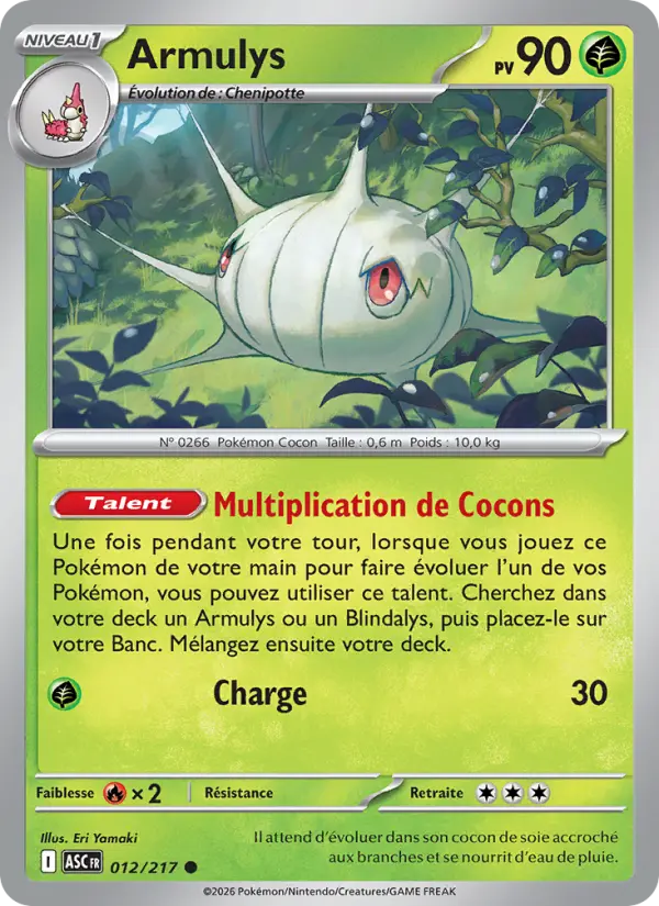 Carte Armulys du Pokémon Armulys