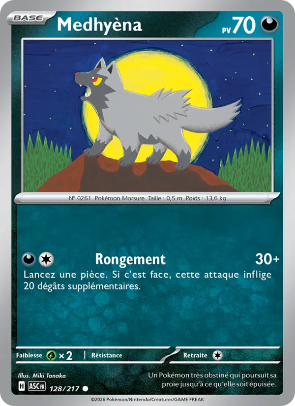 Carte Medhyèna du Pokémon Medhyèna