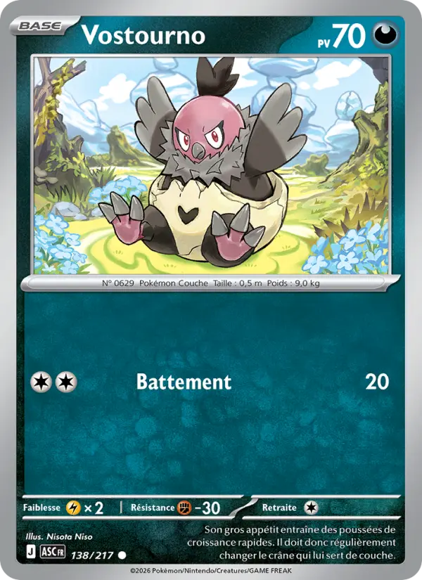 Carte Vostourno du Pokémon Vostourno