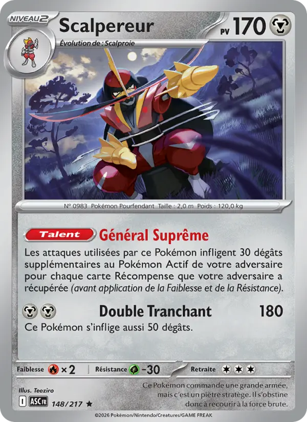 Carte Scalpereur du Pokémon Scalpereur