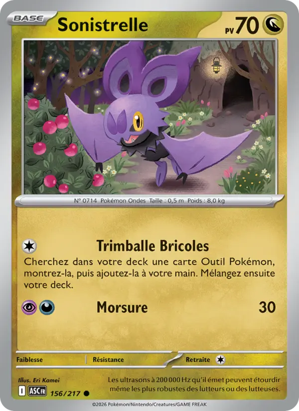 Carte Sonistrelle du Pokémon Sonistrelle
