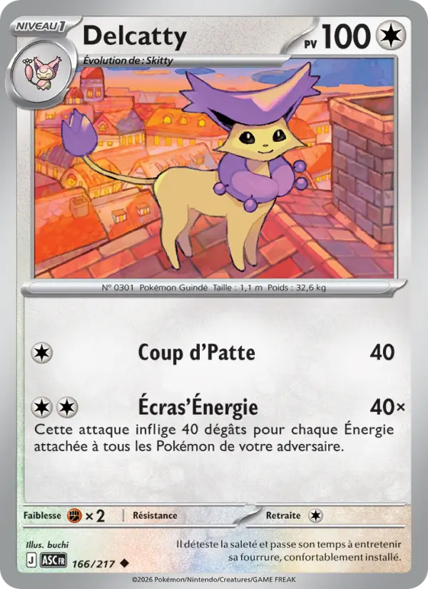 Carte Delcatty du Pokémon Delcatty