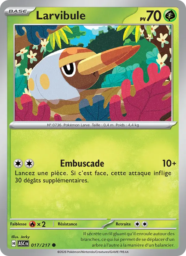 Carte Larvibule du Pokémon Larvibule