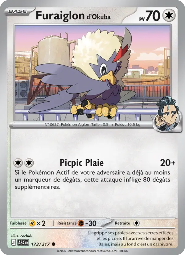 Carte Furaiglon d'Okuba du Pokémon Furaiglon