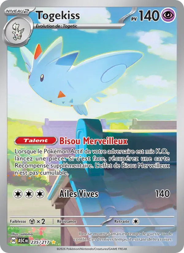 Carte Togekiss du Pokémon Togekiss
