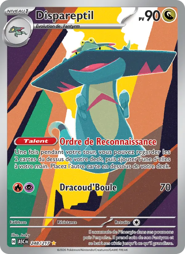 Carte Dispareptil du Pokémon Dispareptil