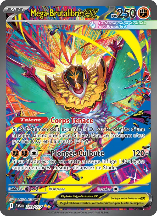 Carte Méga-Brutalibré ex du Pokémon Brutalibré
