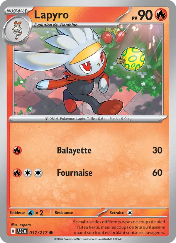 Carte Lapyro du Pokémon Lapyro