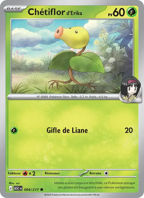 Carte Chétiflor d'Erika du Pokémon Chétiflor