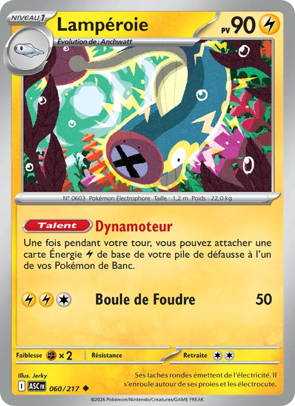 Carte Lampéroie du Pokémon Lampéroie