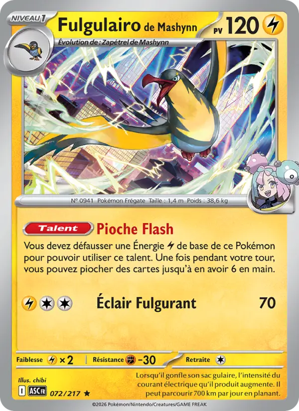 Carte Fulgulairo de Mashynn du Pokémon Fulgulairo