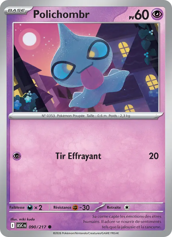 Carte Polichombr du Pokémon Polichombr