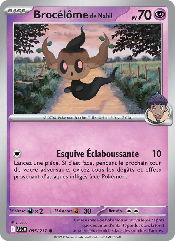 Carte Brocélôme de Nabil du Pokémon Brocélôme