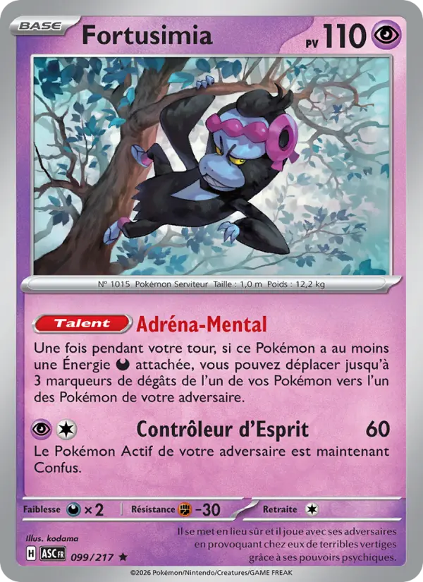 Carte Fortusimia du Pokémon Fortusimia