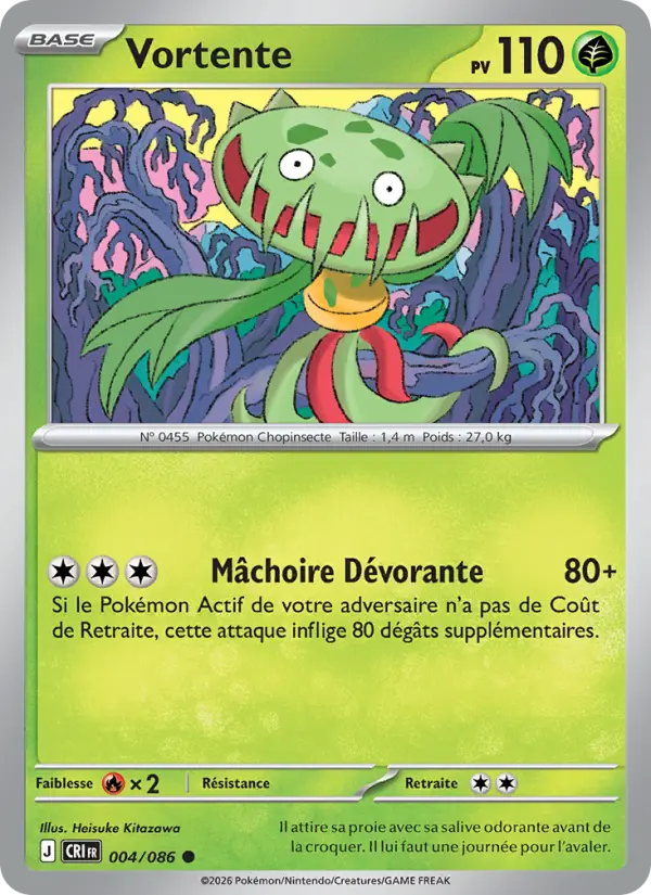 Carte Vortente du Pokémon Vortente