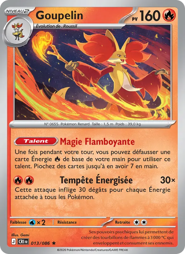 Carte Goupelin du Pokémon Goupelin