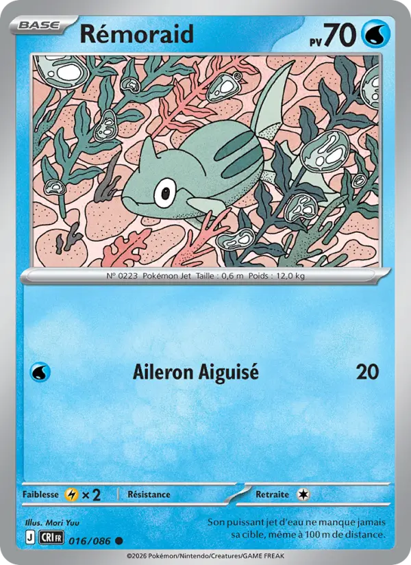 Carte Rémoraid du Pokémon Rémoraid
