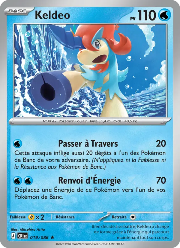 Carte Keldeo du Pokémon Keldeo