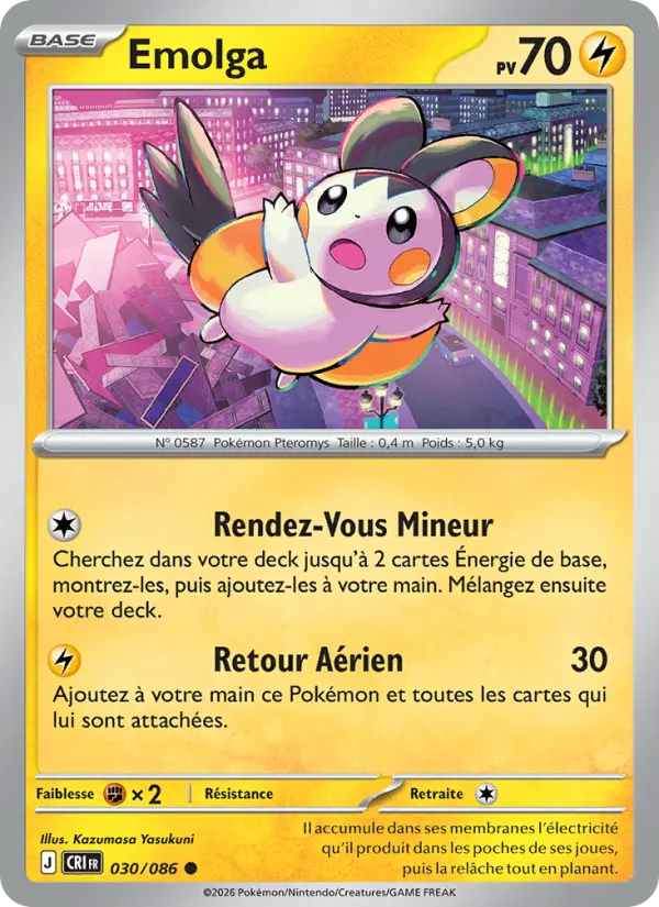 Carte Emolga du Pokémon Emolga