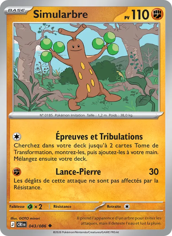 Carte Simularbre du Pokémon Simularbre