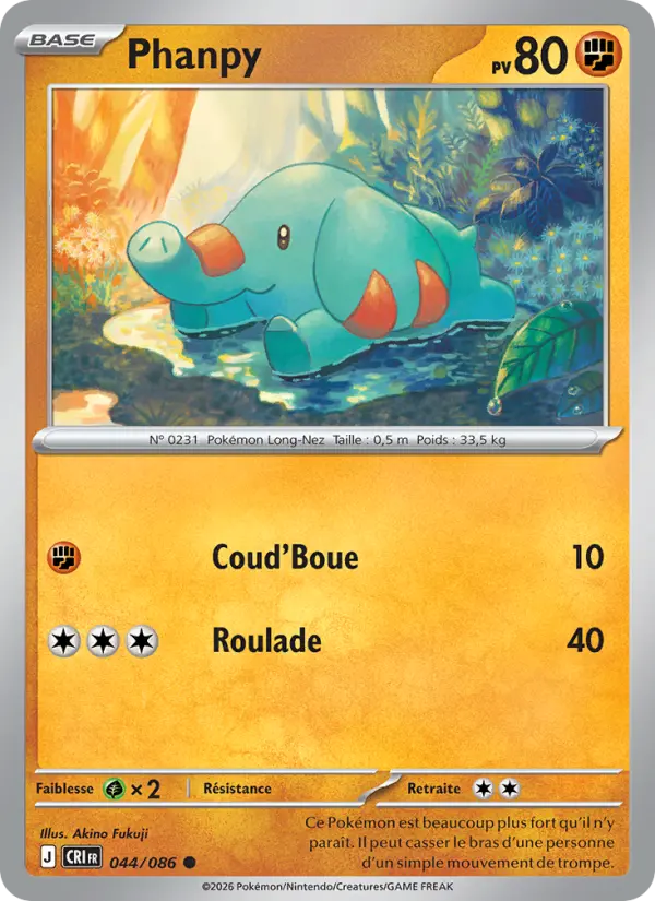 Carte Phanpy du Pokémon Phanpy