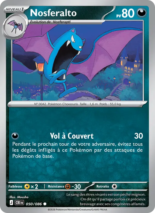 Carte Nosferalto du Pokémon Nosferalto