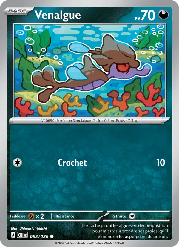 Carte Venalgue du Pokémon Venalgue