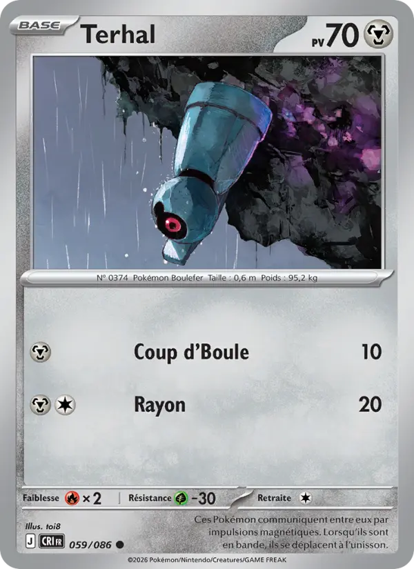 Carte Terhal du Pokémon Terhal
