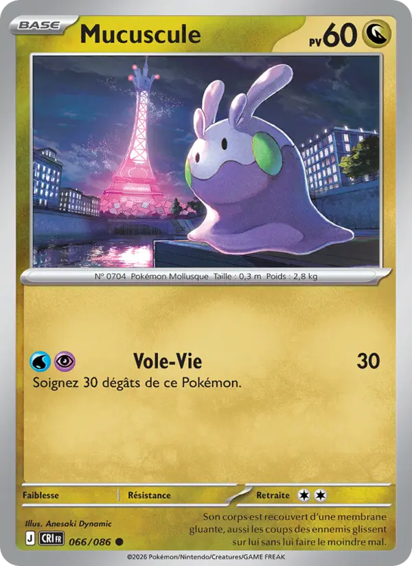Carte Mucuscule du Pokémon Mucuscule