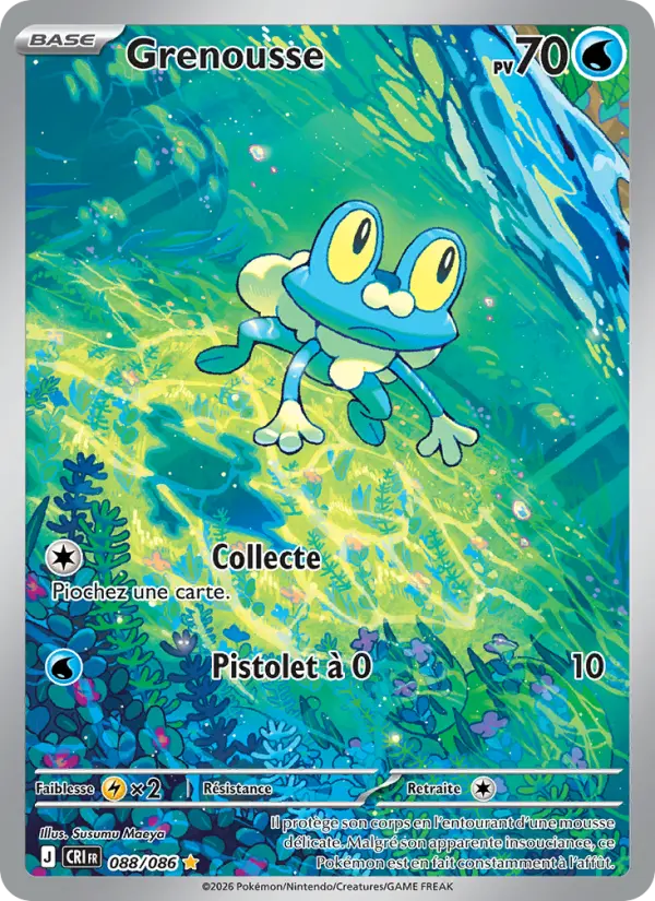 Carte Grenousse du Pokémon Grenousse