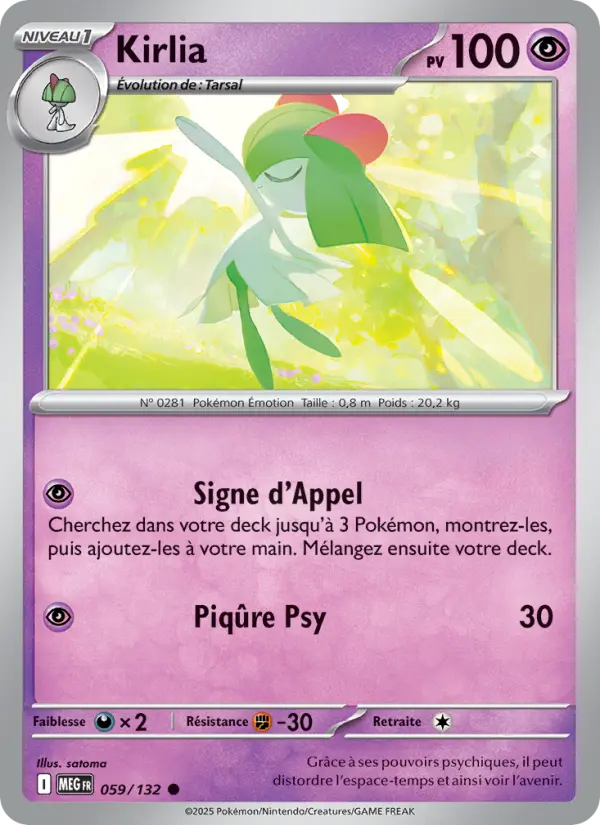 Carte Kirlia du Pokémon Kirlia