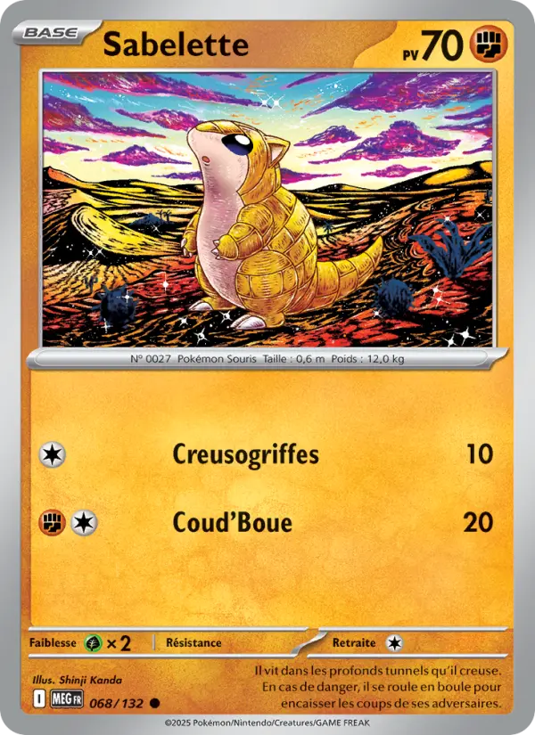 Carte Sabelette du Pokémon Sabelette
