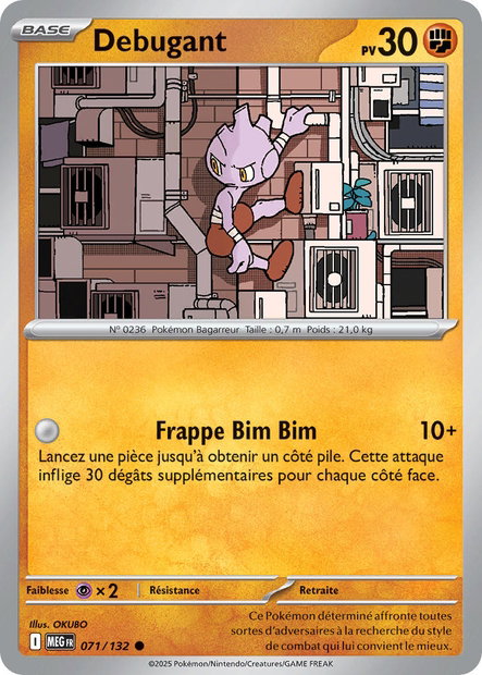 Carte Debugant du Pokémon Debugant
