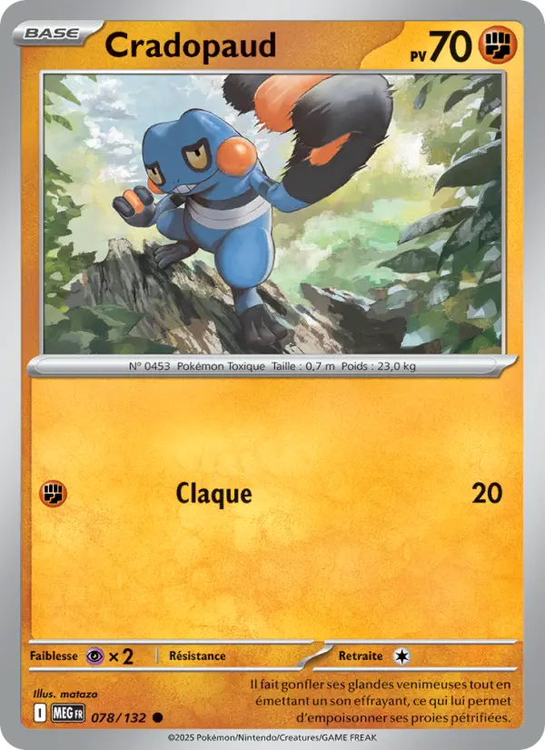 Carte Cradopaud du Pokémon Cradopaud