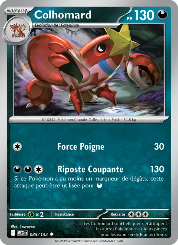 Carte Colhomard du Pokémon Colhomard