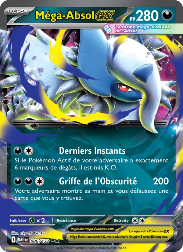 Carte Méga-Absol ex du Pokémon Morphéo