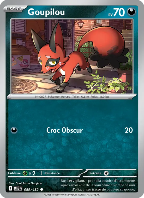Carte Goupilou du Pokémon Goupilou
