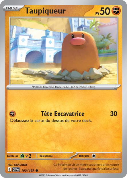 Carte Taupiqueur du Pokémon Taupiqueur