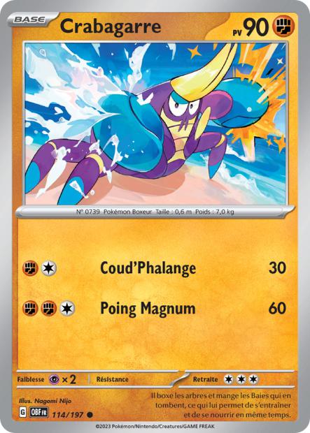Carte Crabagarre du Pokémon Crabagarre