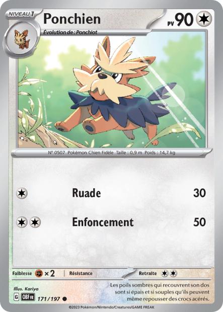 Carte Ponchien du Pokémon Ponchien