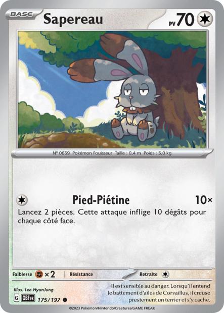 Carte Sapereau du Pokémon Sapereau